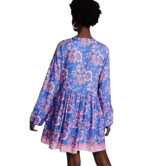 NWT Tiare Hawaii Front Tie Tropical Print Mini Dress - Picture 4 of 11